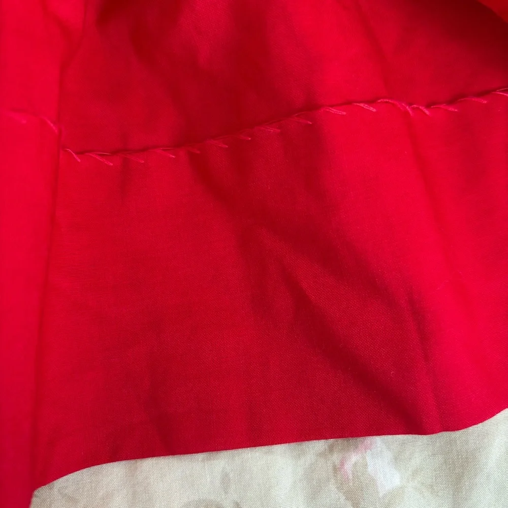 Polly Flinders Smocked Dress Red with White Lace Trimmed Collar Vintage Size 2T - Picture 6 of 6